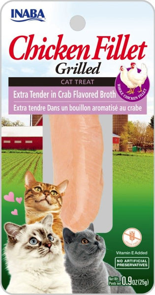 Inaba Chicken Fillet Grilled Cat Treat Extra Tender in Crab Flavored Broth