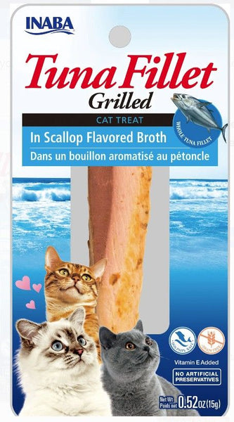 Inaba Tuna Fillet Grilled Cat Treat in Scallop Flavored Broth