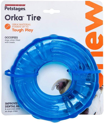 Petstages Orka Tire Treat Dispensing Chew Toy for Dogs
