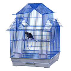 AE Cage Company House Top Bird Cage Assorted Colors 18"x18"x27"