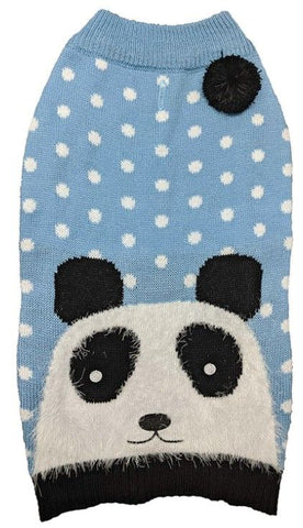 Fashion Pet Panda Dog Sweater Blue