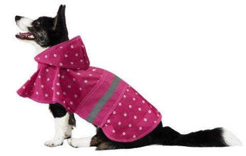 Fashion Pet Polka Dot Dog Raincoat Pink