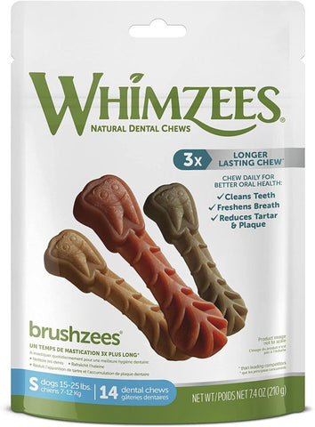Whimzees Brushzees Dental Treats Small