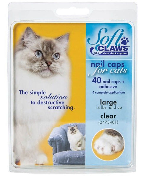 Soft Claws Nail Caps for Cats Clear