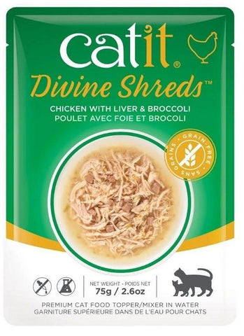 Catit Divine Shreds Chicken with Liver and Broccoli