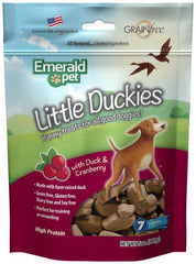 Emerald Pet Little Duckies Dog Treats with Duck and Cranberry