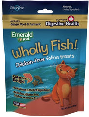 Emerald Pet Wholly Fish! Digestive Health Cat Treats Salmon Recipe