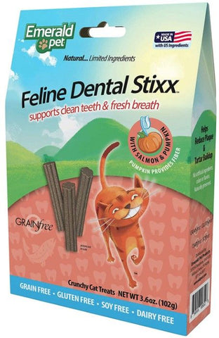 Emerald Pet Feline Dental Stixx Salmon and Pumpkin Recipe