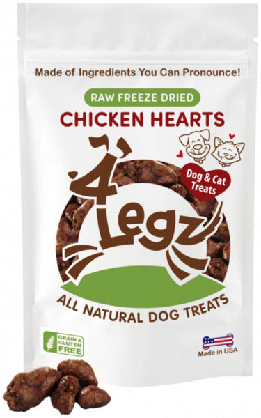 4Legz Freeze Dried Chicken Hearts Dog Treats
