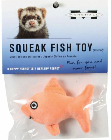 Marshall Squeak Fish Plush Toy for Ferrets