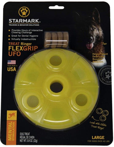 Starmark Flexgrip Ringer UFO Treat Toy Large