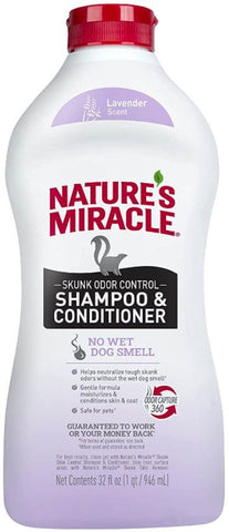 Pioneer Pet Nature's Miracle Skunk Odor Control Shampoo and Conditioner Lavender Scent