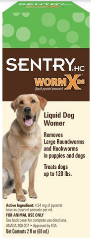 Sentry Worm X DS Double Strength De Wormer for Dogs and Puppies
