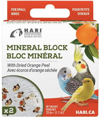 HARI Orange Peel Mineral Block for Small Birds