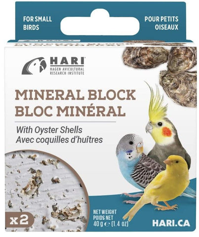 HARI Oyster Shell Mineral Block for Small Birds