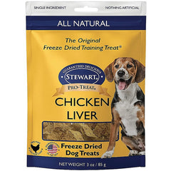 Stewart Freeze Dried Chicken Liver Treats Resealable Pouch