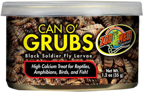 Zoo Med Can O Grubs Black Soldier Fly Larvae High Calcium Treat