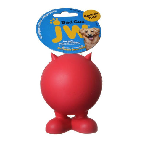 JW Pet Bad Cuz Rubber Squeaker Dog Toy