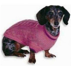Fashion Pet Cable Knit Dog Sweater - Pink
