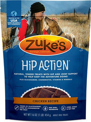Zukes Hip Action Hip & Joint Supplement Dog Treat - Roasted Chicken Recipe