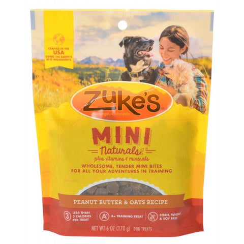 Zukes Mini Naturals Dog Treats - Peanut Butter & Oats Recipe