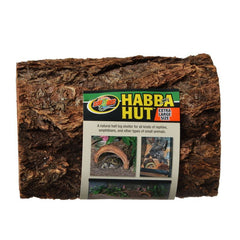 Zoo Med Habba Hut Natural Half Log with Bark Shelter