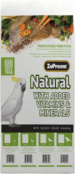 ZuPreem Natural Blend Bird Food - Parrot & Conure