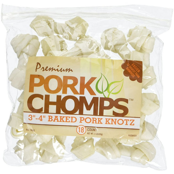 Pork Chomps Knotz Knotted Pork Chew - Baked