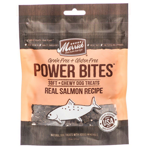 Merrick Power Bites Soft & Chewy Dog Treats - Real Salmon Recipe