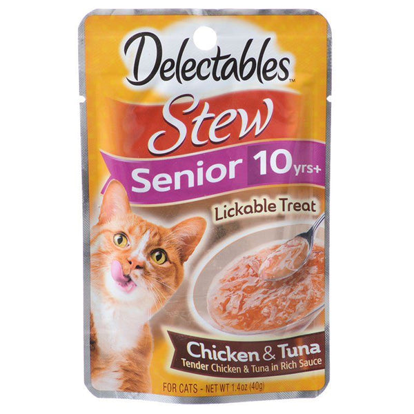 Hartz Delectables Stew Senior Lickable Cat Treats - Chicken & Tuna