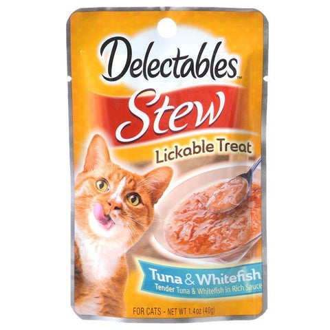 Hartz Delectables Stew Lickable Cat Treats - Tuna & Whitefish