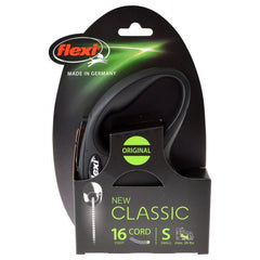 Flexi New Classic Retractable Cord Leash - Black