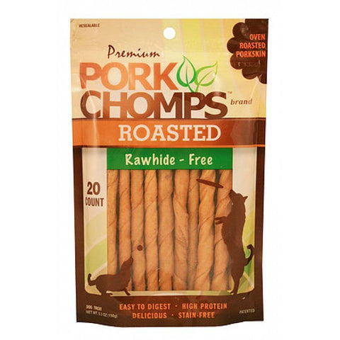 Pork Chomps Roasted Rawhide-Free Porkskin Twists