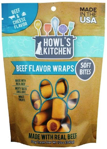 Howl's Kitchen Beef Flavor Wraps Soft Bites - Beef & Cheese Flavor