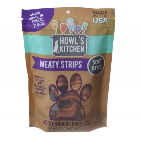 Howl's Kitchen Meaty Strips Soft Bites - Bacon & Cheese Flavor