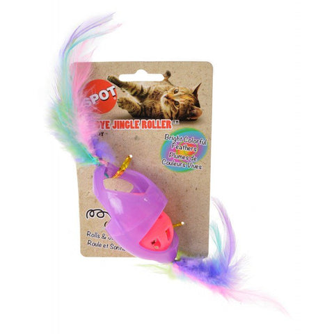 Spot Tie Dye Jingle Roller Cat Toy - Assorted Colors