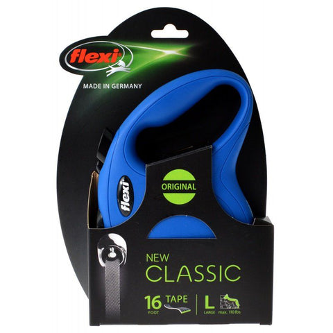 Flexi New Classic Retractable Tape Leash - Blue