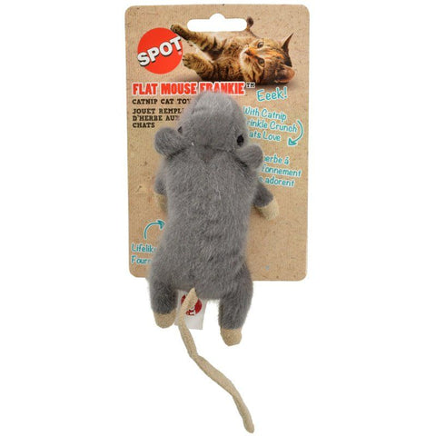 Spot Flat Mouse Frankie Catnip Toy - Assorted Colors