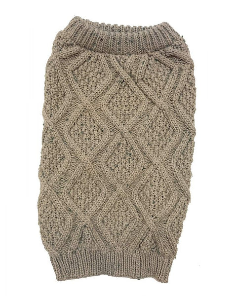 Outdoor Dog Fisherman Dog Sweater - Taupe