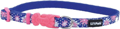 Li'L Pals Reflective Collar - Flowers with Dots