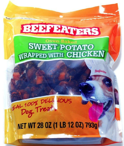 Beefeaters Oven Baked Sweet Potato Wrapped with Chicken Dog Treat