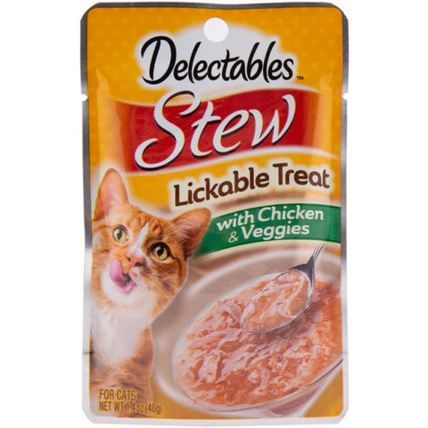 Hartz Delectables Stew Lickable Treat for Cats Chicken and Veggies