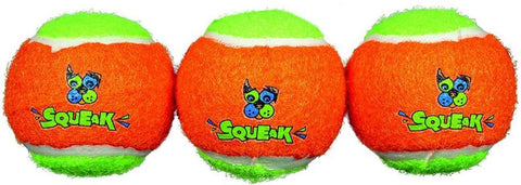 Spunky Pup Squeak Tennis Balls Dog Toy
