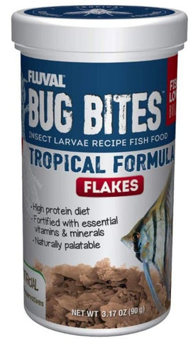 Fluval Bug Bites Insect Larvae Tropical Fish Flake
