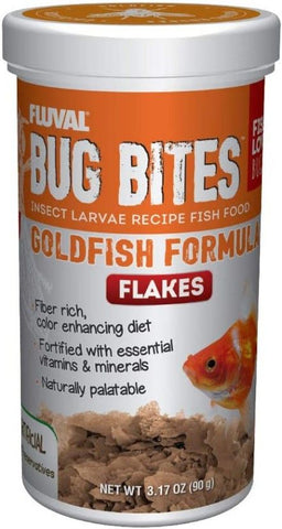 Fluval Bug Bites Insect Larvae Goldfish Formula Flakes