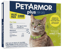 PetArmor Plus Flea and Tick Treatment for Cats (Over 1.5 Pounds)