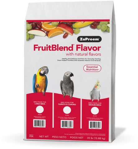 ZuPreem FriutBlend with Natural Fruit Flavors Pellet Bird Food for Medium Birds (Cockatiel and Lovebird)