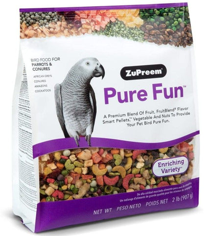 ZuPreem Pure Fun Enriching Variety Mix Bird Food for Parrots and Conures