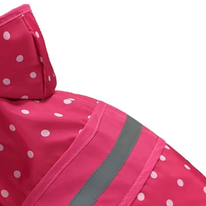 Fashion Pet Polka Dot Dog Raincoat Pink - Medium