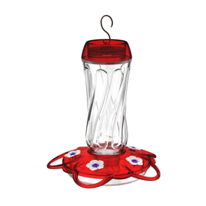 More Birds Orion Glass Hummingbird Feeder - 16 oz capacity